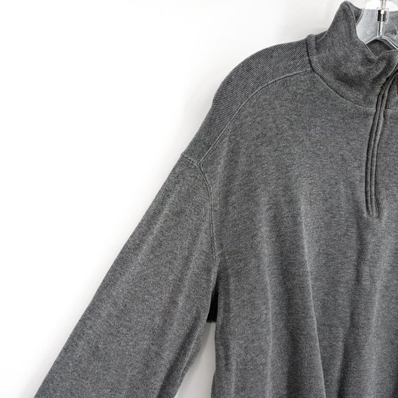 Polo Ralph Lauren Quarter Zip Pullover Sweater XL Grey Long Sleeve Mock Neck 90s - Picture 3 of 11